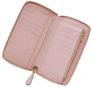 ミディアム ジップ アラウンド ウォレット クロスグレイン レザー