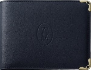 マスト ドゥ カルティエ 6カード ウォレット カーフスキン ゴールドフィニッシュ