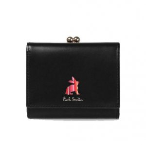 マーケトリーストライプラビット 三つ折り財布