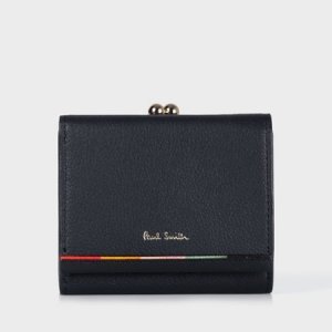 レイヤードストライプ 三つ折り財布