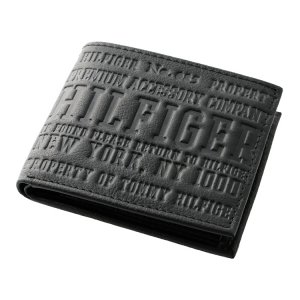 型押しロゴ 二つ折り財布