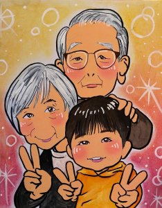 こぶたの花や 似顔絵