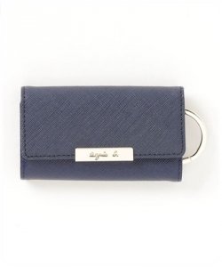 サフィアーノレザー メタルロゴプレート 6連 キーケース