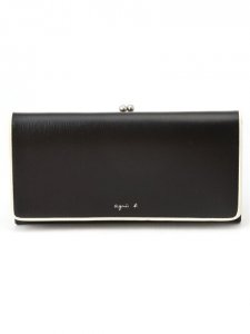 トリミング がま口 ロングウォレット