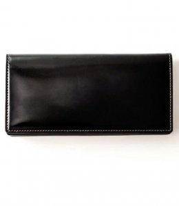 ホーウィンシェルコードバン ファスナー付通しマチ長財布