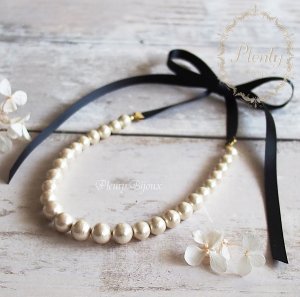 プレンティビジュー（Plenty Bijoux） リボンネックレス