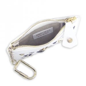 ナンシー マルチメタリックミックス スタースタッズ付き レザー キ―ケース