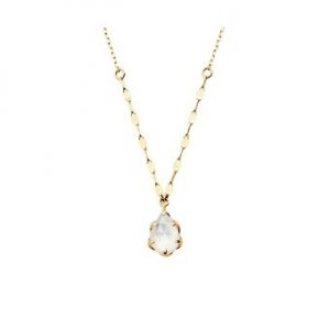 K10YGシェル×クオーツ ネックレス