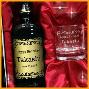 名入れウイスキーとグラスのセット