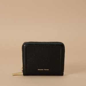 シンプルラメレザー 二つ折り折財布