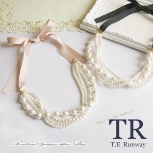 ティーイーランウェイ（T.E Runway） リボンネックレス
