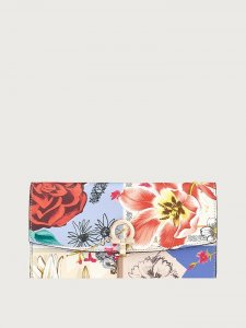 ガンチーニ フラワープリント 長財布