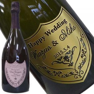 ドン・ペリニヨンの彫刻エッチングボトル　