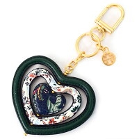 ハート スピナー ボタニカル柄 キーフォブ