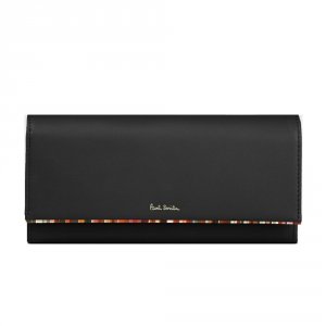 クロスオーバーストライプトリム 長財布