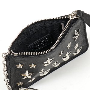 ナンシー シルバースタースタッズ付き レザー キ―ケース