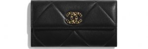CHANEL 19 ロング フラップ ウォレット ラムスキン