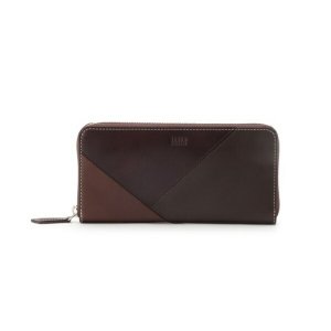 ブロッキングデザイン 3方ラウンドファスナー 長財布