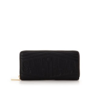 キルティングレザー ラウンドジップ長財布