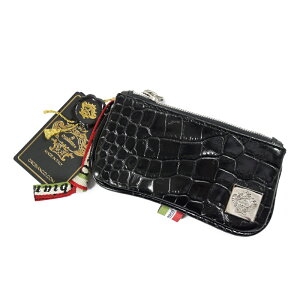 ポルターレ 11-P クロコ型押しレザー/ナイロン キーケース