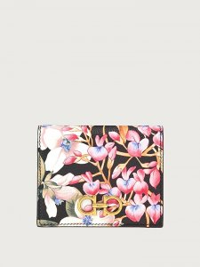 ダブル・ガンチーニ フラワープリント 二つ折り財布