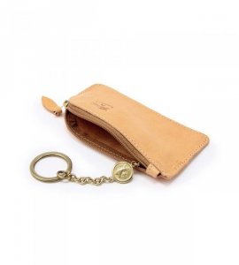 キーリング付き レザーコインケース