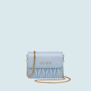 マテラッセ ショルダーストラップ付 ナッパレザー 二つ折り 財布