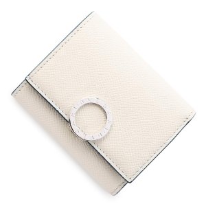 ブルガリ クリップ コンパクト  バイカラー 三つ折り財布