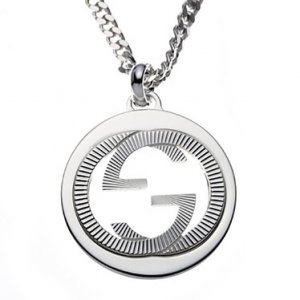 インターロッキング ギョーシェ ダブルG ペンダント ネックレス