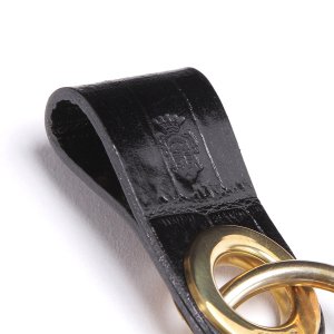 クロコ型押し 3連 キーリング