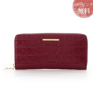 ラウンドジップ長財布 クロコ調 レザー