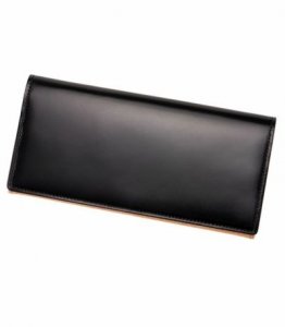 オイルシェルコードバン&ヴァケッタレザー ファスナー付ササマチ長財布