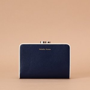 シンプルバイカラー 口金折財布