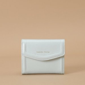 シンプルラメレザー 三つ折り財布