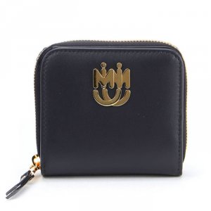 シンプルレザー ラウンドファスナー 二つ折り 財布