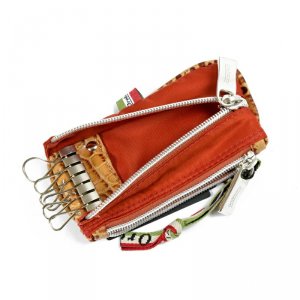 ポルターレ 11-P クロコ型押しレザー/ナイロン キーケース