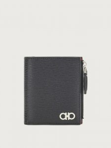 ダブル・ガンチーニ コインポケット付き 二つ折り財布