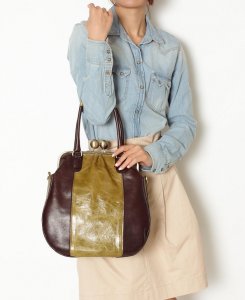 ブルーム（BROOM） がま口ハンドバッグ