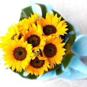 ひまわりの花束