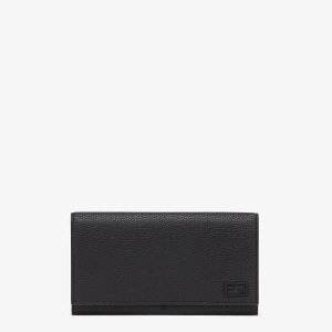 FFバゲット モチーフ ブラックレザー コンチネンタル財布
