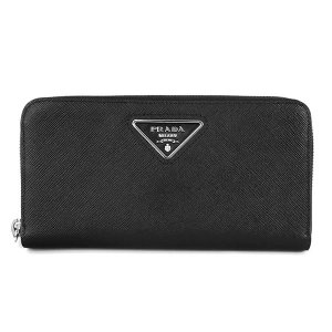 プラダ 二つ折り財布 L字ジップ サフィアーノ シルバーロゴ グレー ロゴ金具 プラダ 二つ折り財布 L字ジップ サフィアーノ シルバーロゴ グレー