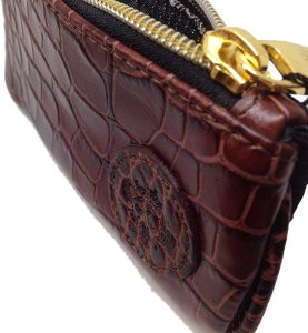 ポルターレ 11-P クロコ型押しレザー/ナイロン キーケース