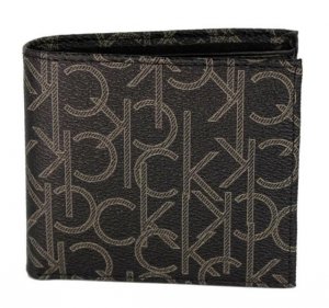 モノグラムロゴ 小銭入れ付き 二つ折り財布