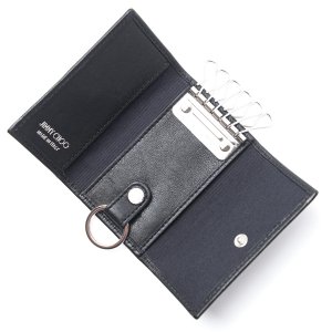 ネプチューン シルバースタースタッズ付き レザー キ―ケース