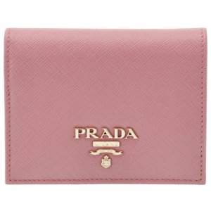 サフィアーノレザー メタルロゴ マルチカラー コンパクト 二つ折り財布