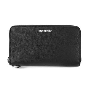 BURBERRY ロンドンチェック&レザー ラウンドジップウォレット