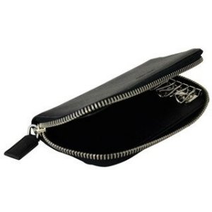 サフィアーノレザー 型押しロゴ ラウンドジップ キーケース