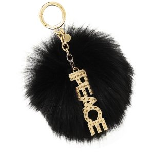 ファー チャーム キーリング