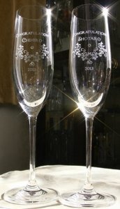 メッセージ彫刻グラス　