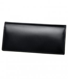 コードバン&シラサギレザー ファスナー付ササマチ長財布